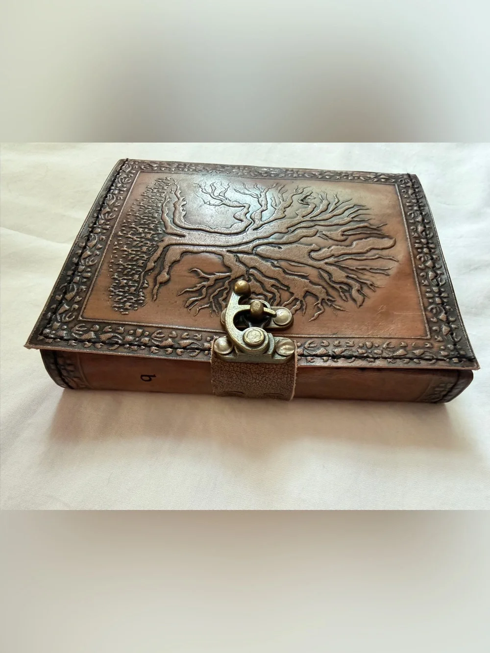Tree of Life Embossed Vintage Leather Bound Journal Handmade Notebook Diary, New